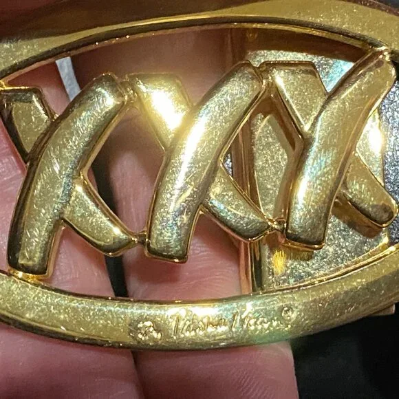 Vintage Paloma Picasso Whimsigoth Grunge Leather Belt Made Italy 25" - 2… - Picture 2 of 5